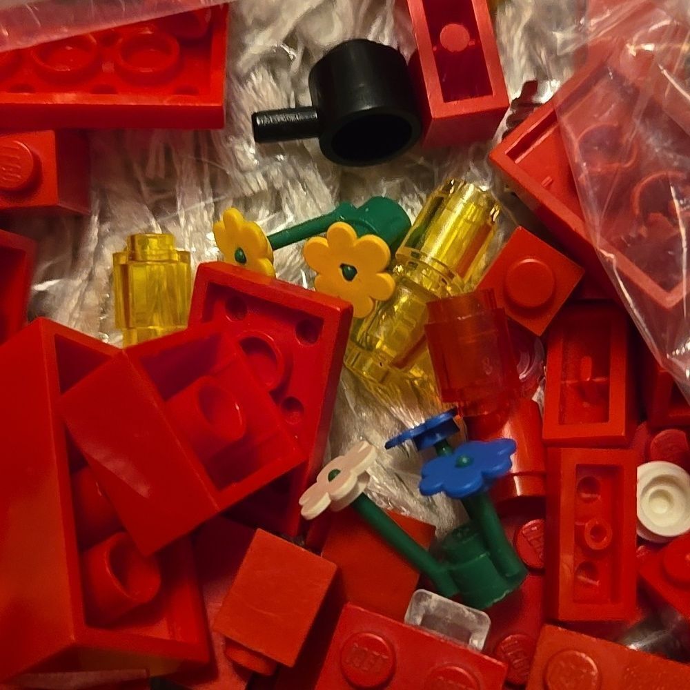 LEGO DUPLO tyco car LOT custom pieces vintage reds as seen colorful bag blocks - Picture 10 of 14